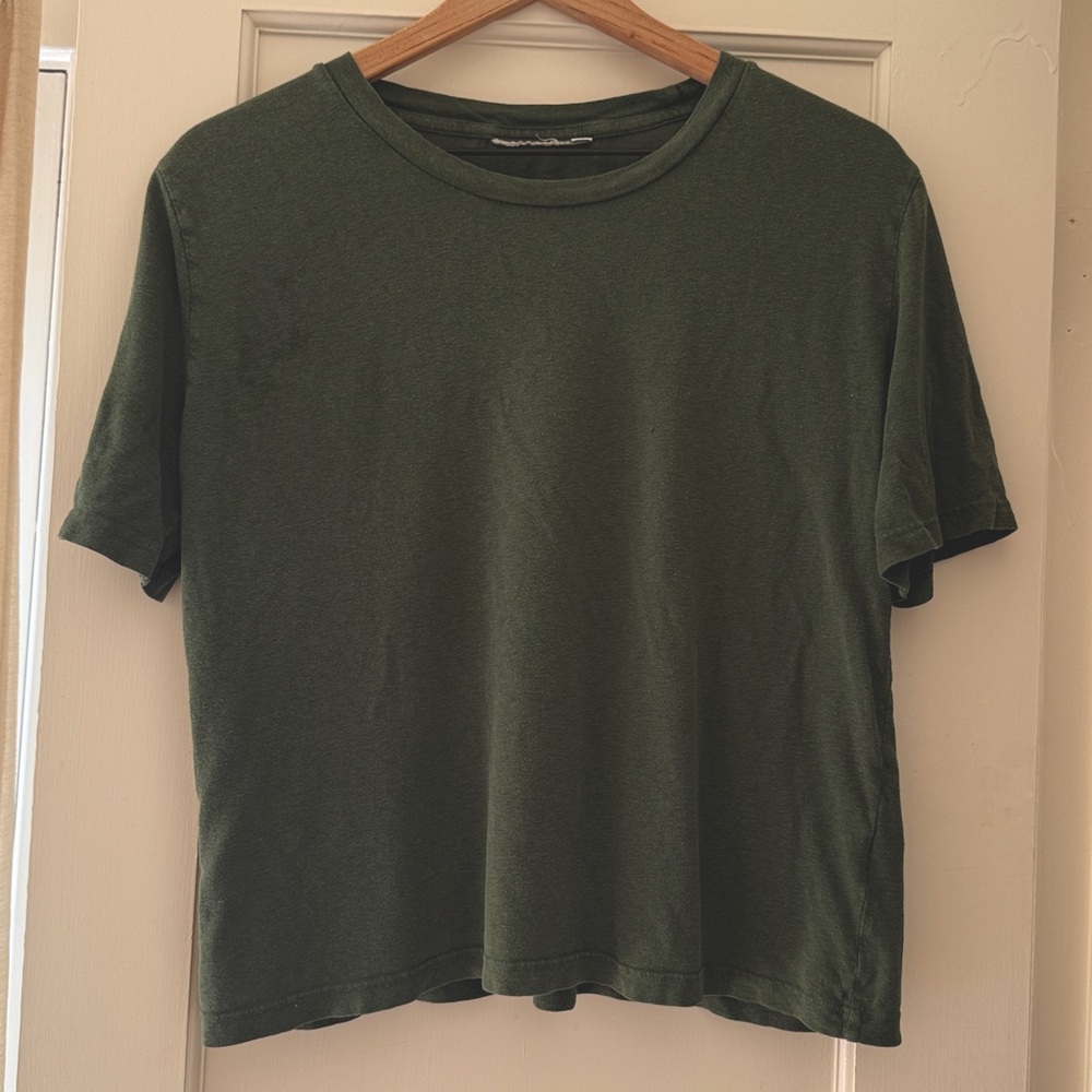 Silverlake Cropped Tee Jungmaven Small, Green